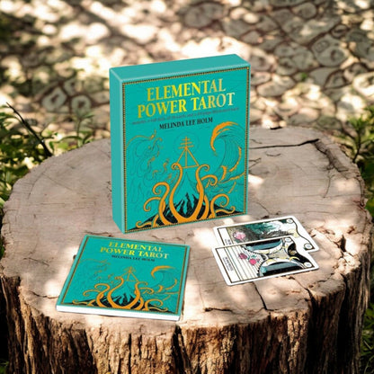 Elemental Power Tarot Deck by Melinda Lee Holm – 78 Symbol-Rich Cards + Guidebook