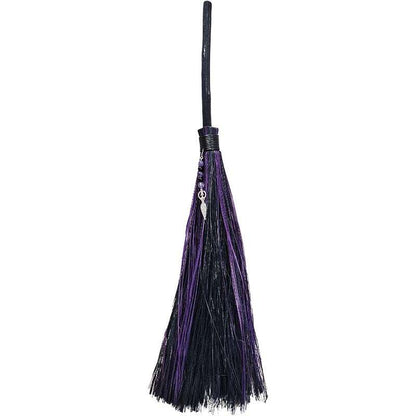 Full view of a black and purple witch&