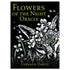 Flowers of the Night Oracle card featuring black and white illustration of a fox adorned with night-blooming flowers, Cheralyn Darcey 44-card nocturnal botanical deck.