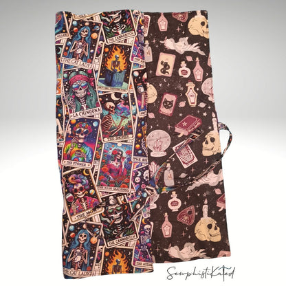 Funny Skeleton Mystic 3-in-1 Tarot Deck Wrap, Reading Mat &amp; Altar Cloth