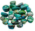 One-pound collection of smooth teal blue chrysocolla copper silicate tumbled stones for communication emotional healing inner peace and feminine empowerment work