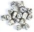 Dalmatian Jasper tumbled stones 1 lb bulk showing pile of spotted cream and black jasper polished stones for crystal grid and altar work