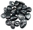1 pound bag of polished hematite tumbled stones in metallic gray showing natural iron-rich luster, used for grounding and protection crystal work.