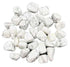 One-pound collection of smooth white howlite tumbled stones with grey veining for calming anxiety reducing stress improving sleep and emotional balance