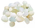 1 lb white jade tumbled polished stones in smooth creamy white tones — crown chakra purity crystal bulk lot.
