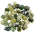 One-pound collection of smooth pale green prehnite with dark epidote tumbled stones for peace spiritual alignment psychic clarity and heart chakra work