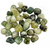 One-pound collection of smooth pale green prehnite with dark epidote tumbled stones for peace spiritual alignment psychic clarity and heart chakra work