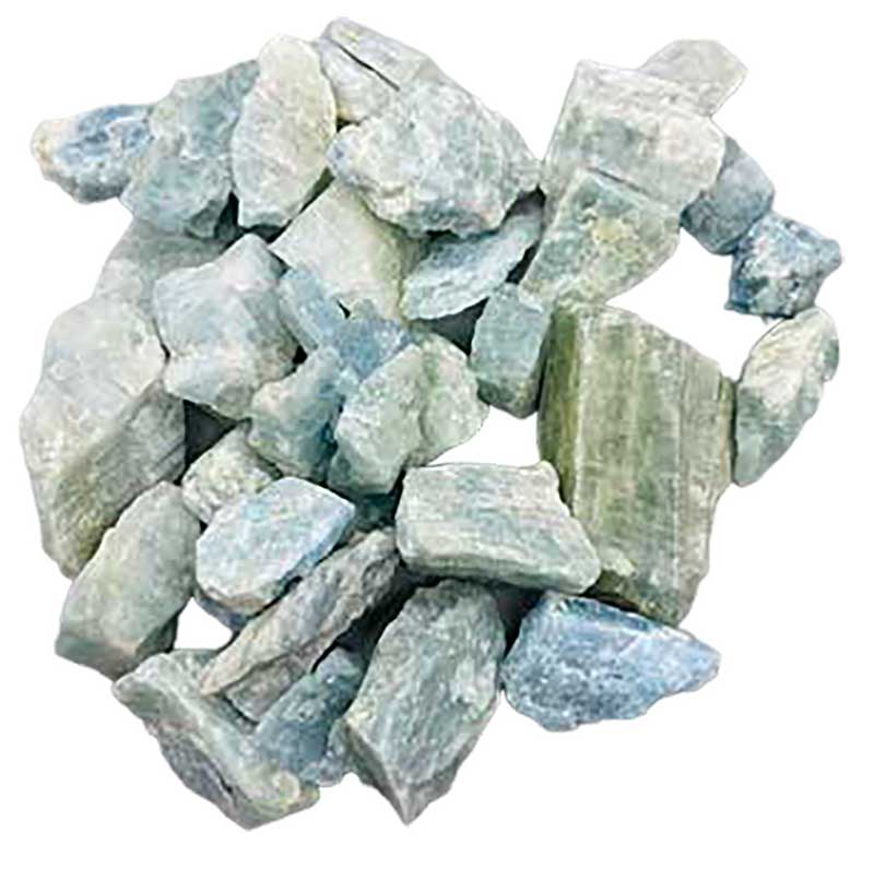 One pound bulk supply of raw blue aquamarine stones for crystal grids throat chakra and calm communication
