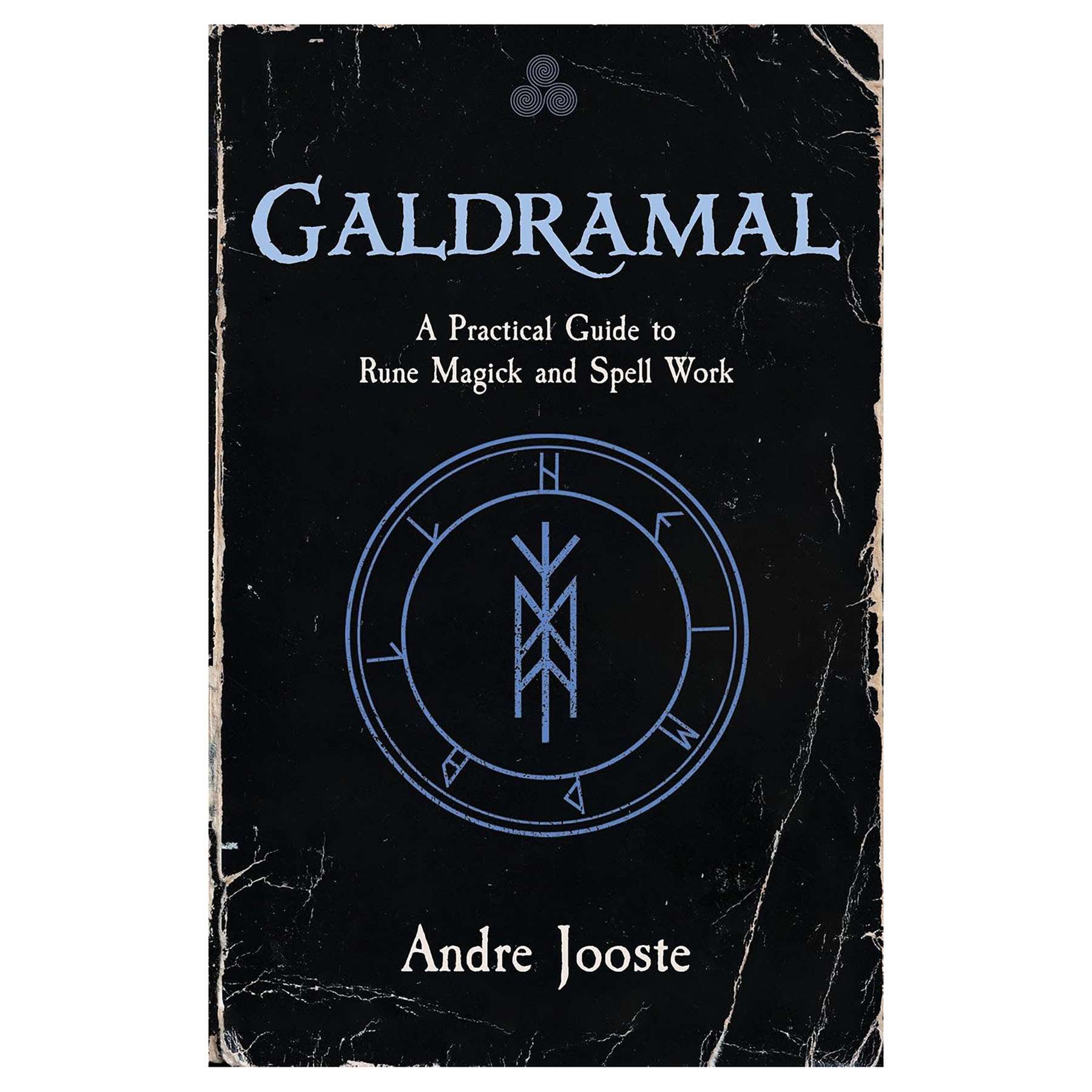 Galdramal practical guide to rune magick by Andre Jooste — paperback cover featuring Norse runic imagery and Elder Futhark runes.