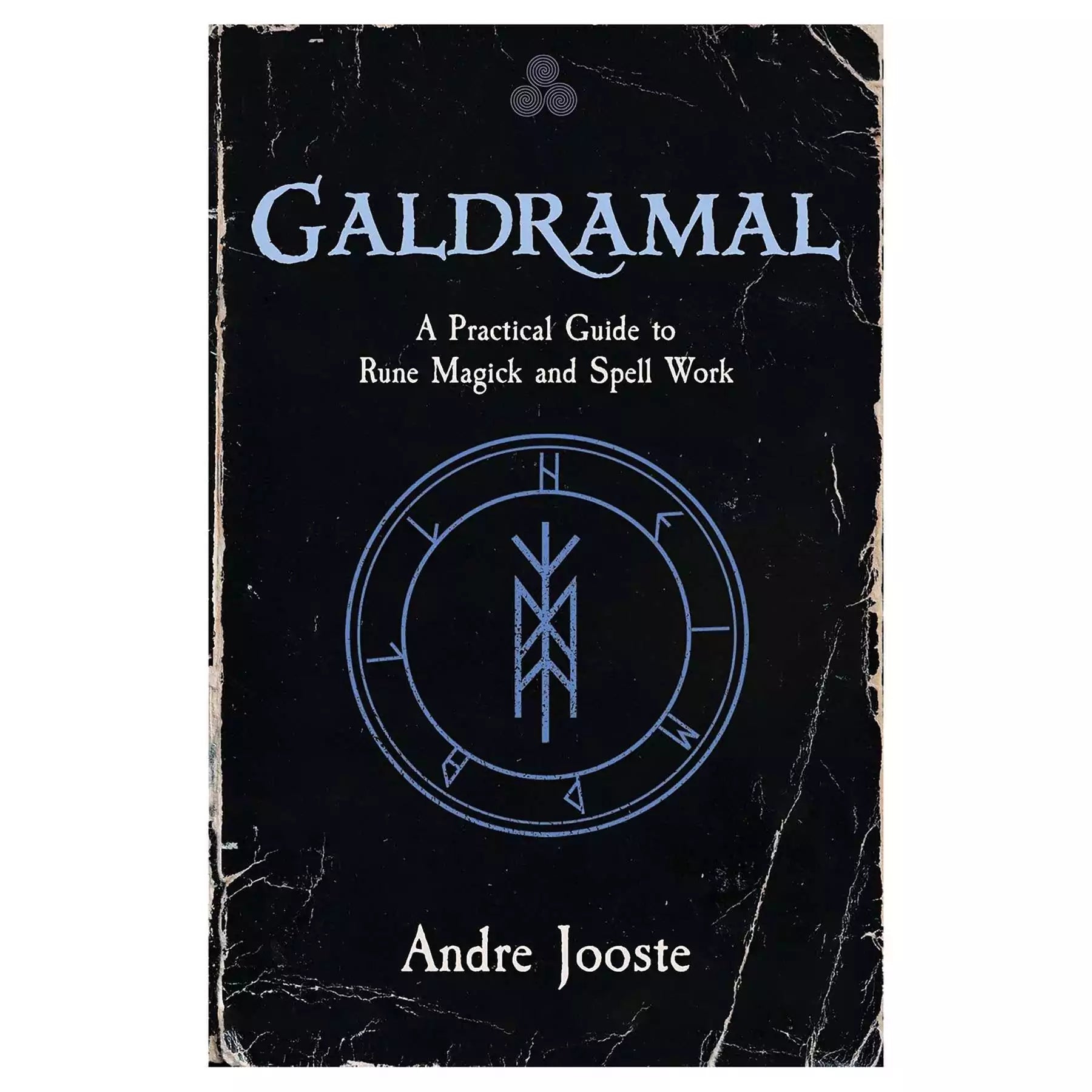 Galdramal practical guide to rune magick by Andre Jooste — paperback cover featuring Norse runic imagery and Elder Futhark runes.
