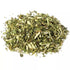 A pile of dried cut and sifted vervain herb in mixed green shades — 2oz of blue vervain (Verbena hastata) cut herb for protection, love spells, and traditional European folk magic practice.