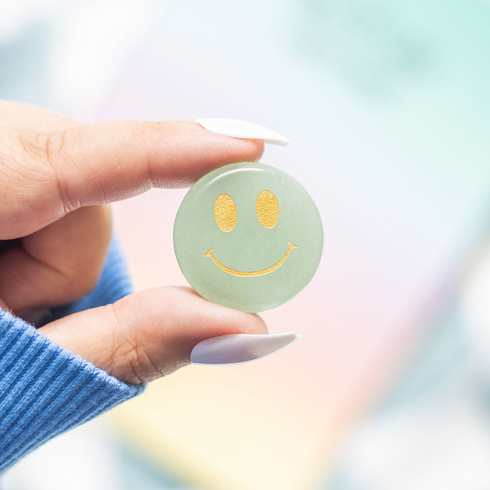 Stay Positive Aventurine Happy Face Crystal – Uplifting Wellbeing Gift