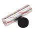 Roll of Three Kings charcoal wrapped in silver foil beside a single round black quick-light charcoal disc showing the 33mm format.