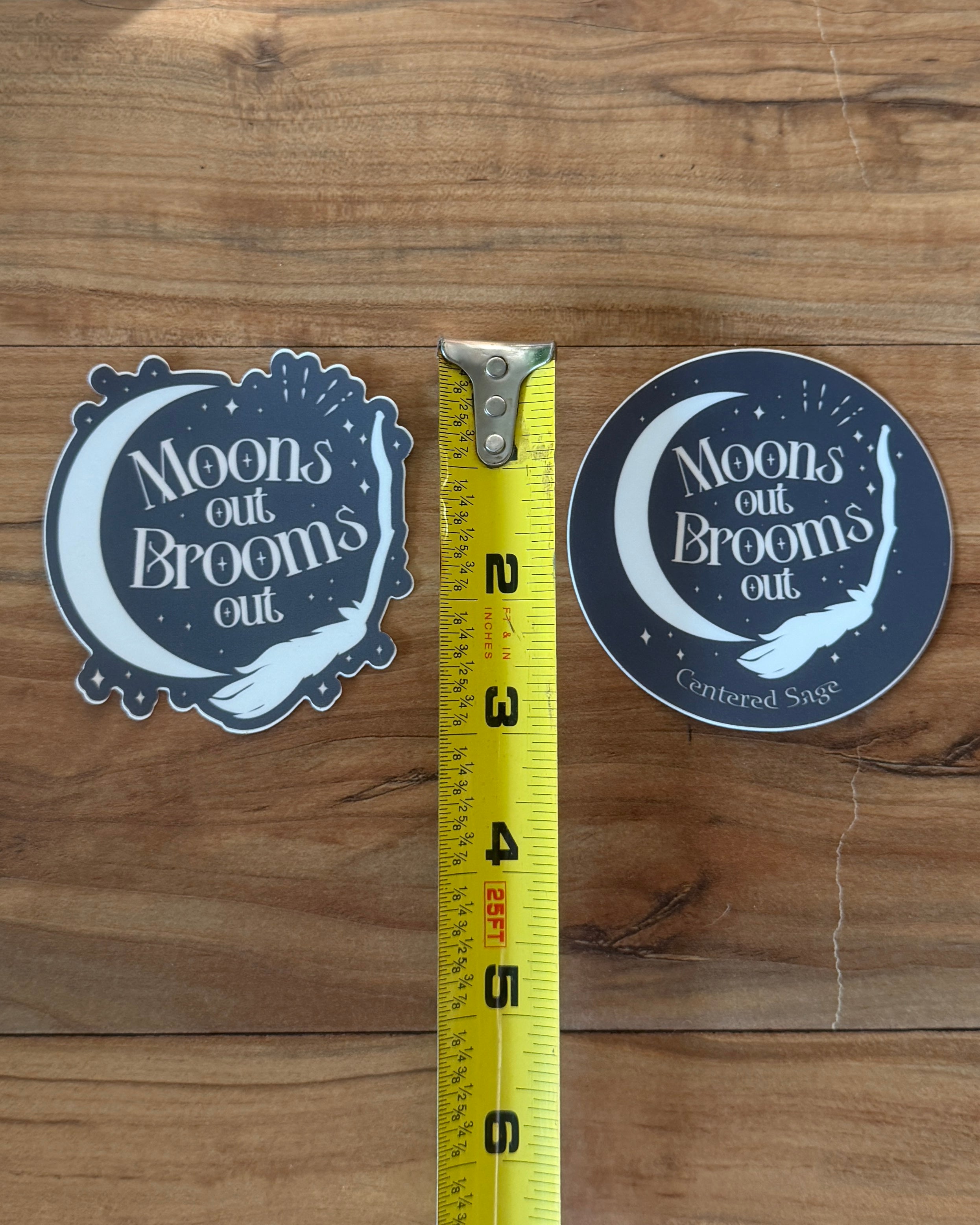 Moons Out, Brooms Out Vinyl Sticker