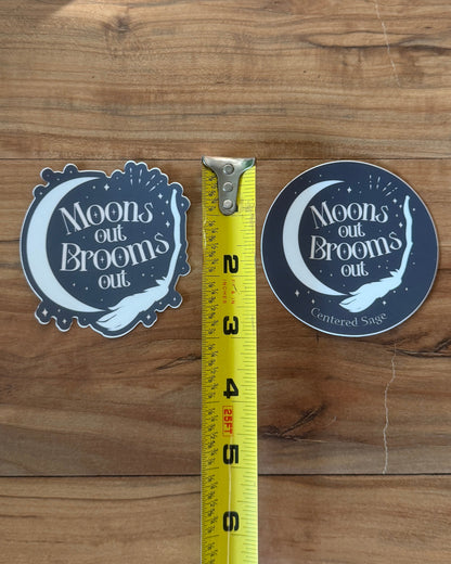 Moons Out, Brooms Out Vinyl Sticker