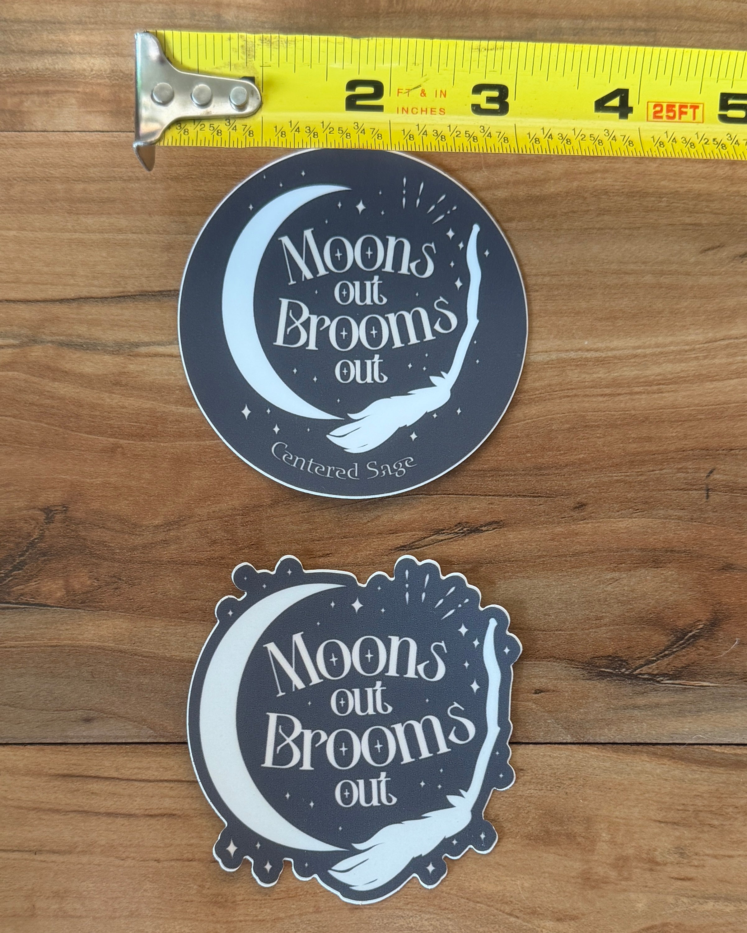 Moons Out, Brooms Out Vinyl Sticker