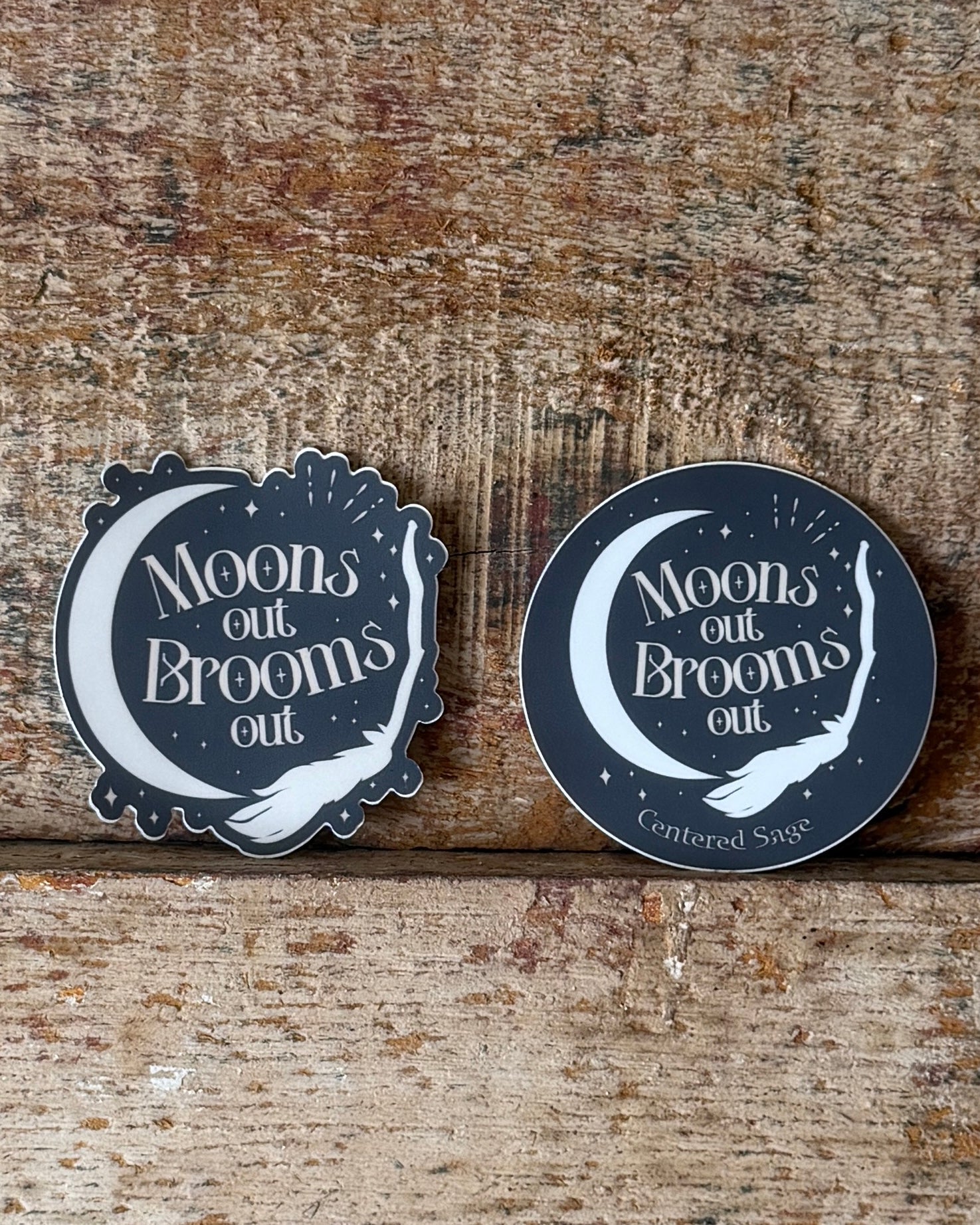 Moons Out, Brooms Out Vinyl Sticker