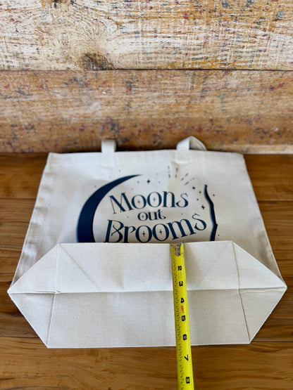 Moons Out, Brooms Out Canvas Tote Bag