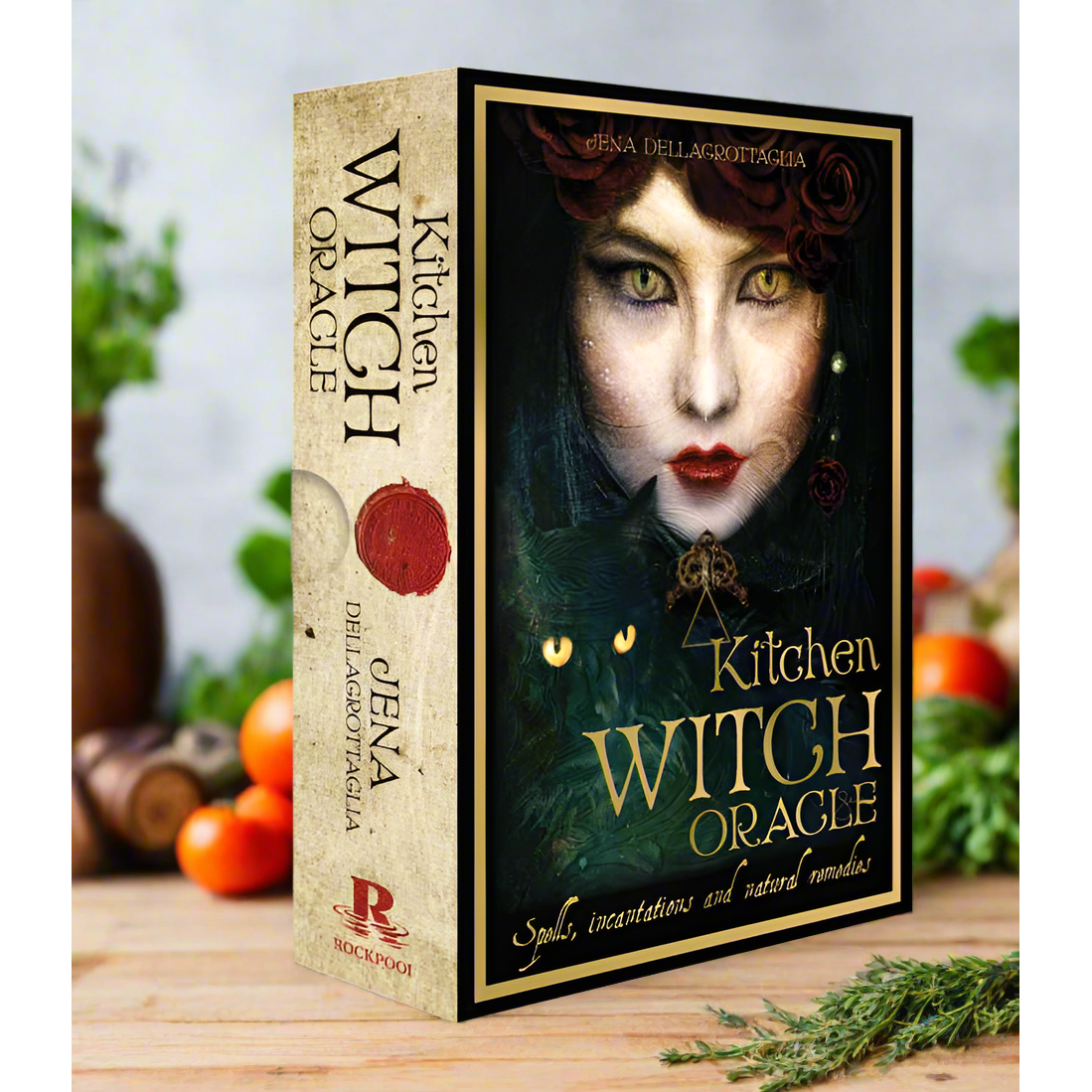 Kitchen Witch Oracle by Jena Dellagrottaglia – A Spellbinding Deck of Herbal Wisdom &amp; Elemental Magic