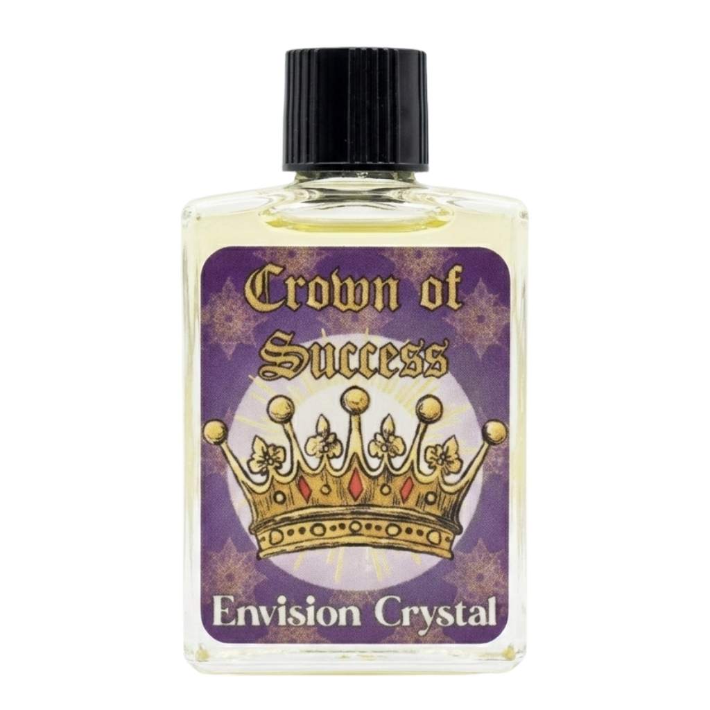 Crown of Success Ritual Oil 4 dram bottle by Envision Crystal with label for achievement and victory anointing in hoodoo tradition