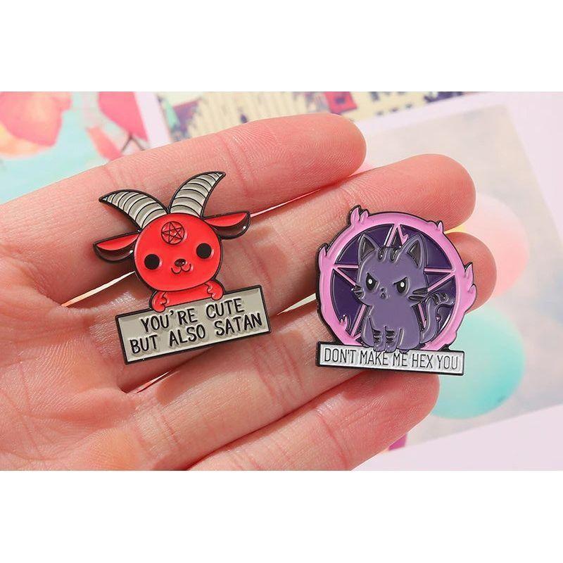 Witchy Pentacle Enamel Pins