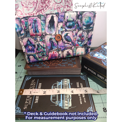 Mystic Pink Tarot Deck Case – Structured Witchy Card &amp; Guidebook Holder