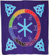 Rune Mother Altar Cloth 36 by 36 inches — Norse goddess Mother of Runes printed altar cloth with healing and luck runes surrounding the divine feminine figure.