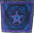 Pentagram altar cloth 36×36 inches — black ritual cloth with white pentagram and circle design for Wiccan altar coverings and tarot reading surfaces.