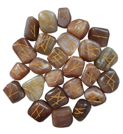 Natural Moonstone Rune Set – Runes for Intuition &amp;amp; Divination: