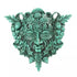 Green Man Celtic nature spirit wall plaque with leaf face foliage design for pagan altar garden sanctuary and nature-based sacred space