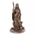 Bronze-finish Goddess Hecate altar statue — detailed figure of the crossroads goddess holding a torch aloft, for witchcraft shrines and shadow work altars.