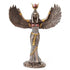 Silver finish Egyptian Isis goddess of magic and motherhood winged statue for deity altar Egyptian pagan practice and lunar ritual devotion