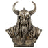 Eleven inch Odin Allfather Norse god bust statue in cold cast resin for Asatru altar wisdom rune magic and Norse pagan devotion