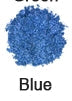 Close-up of blue powder with a white background