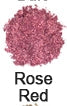 Rose red color swatch on a textured background