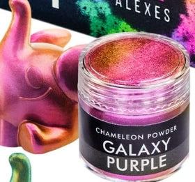 Colorful chameleon powder in a container with &