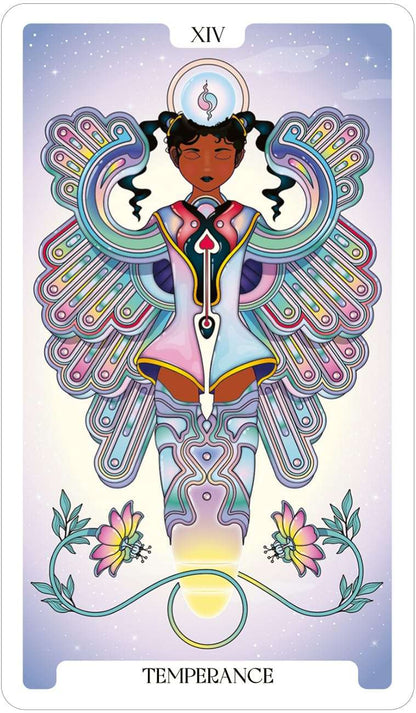 Stellar Vault Tarot card featuring cosmic art and silver-edged frame