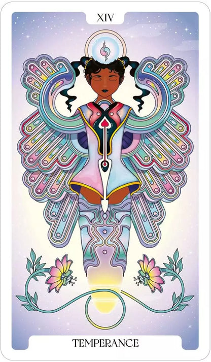 Stellar Vault Tarot card featuring cosmic art and silver-edged frame