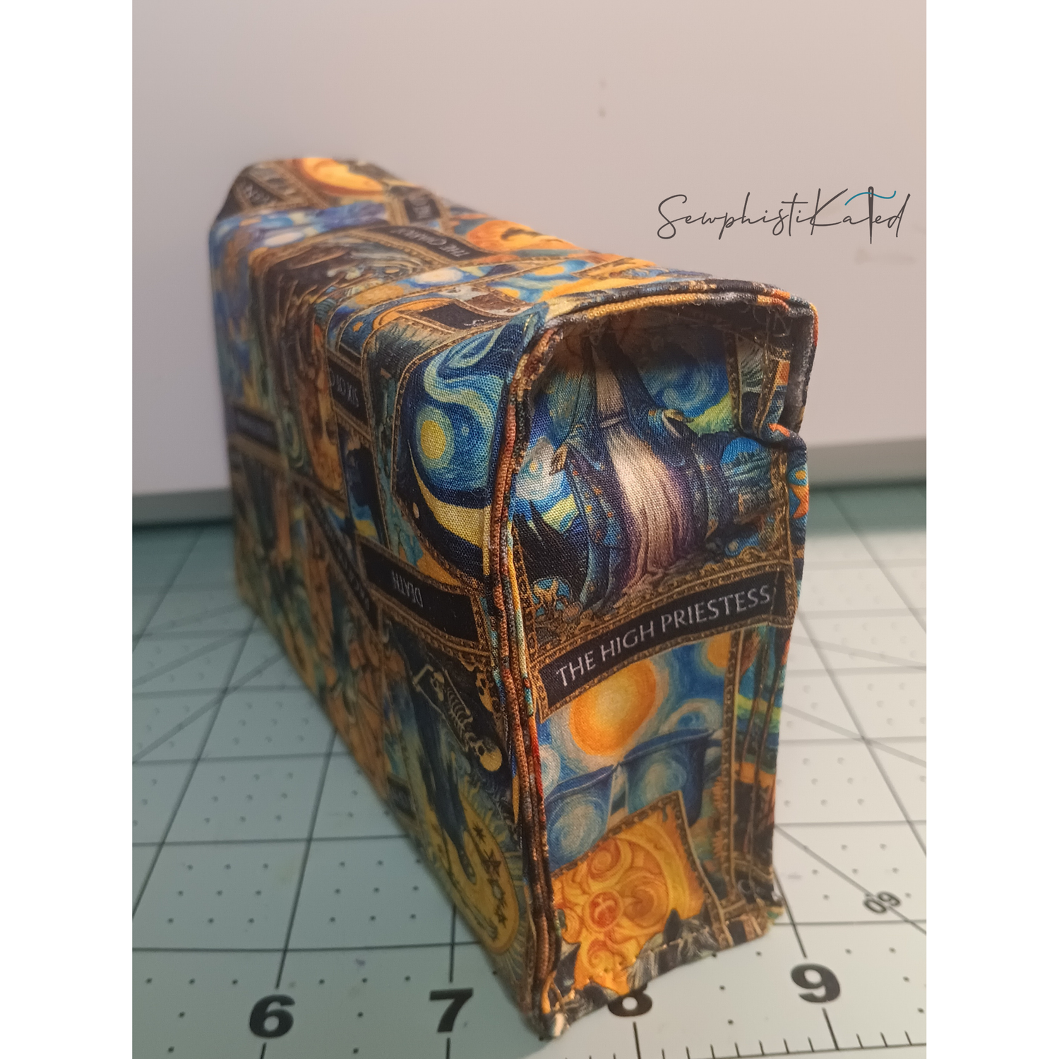 Handmade Tarot &amp; Oracle Card Deck Case – Tarot Theme, Steampunk Lined, Snap Closure (5.75”)