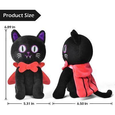 Spooky Cat Plush – Skeleton &amp; Vampire Halloween Plushies