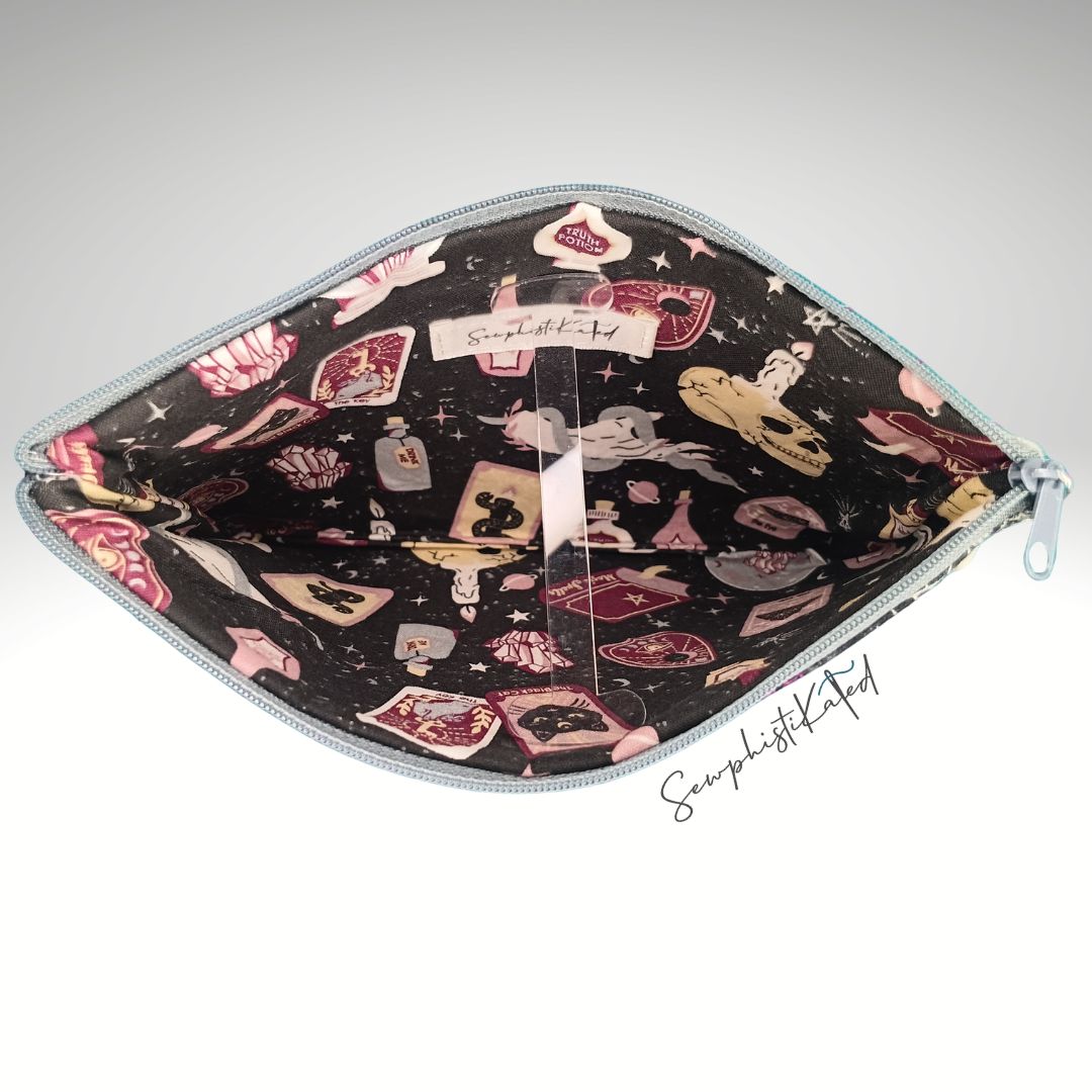 Witch Apothecary &amp; Mystic Cabinet Zipper Pouch | Handmade Cotton Bag