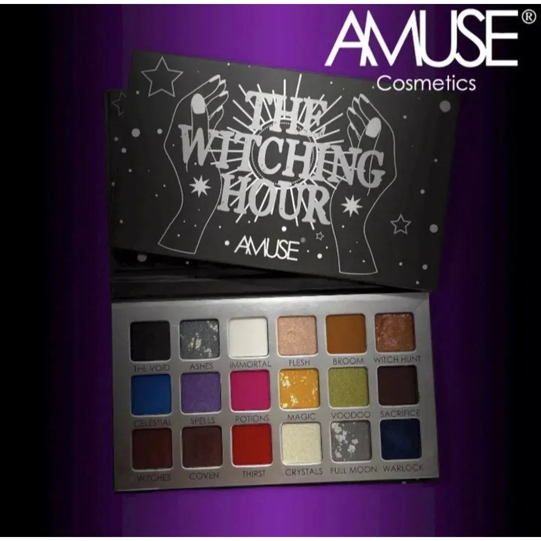The Witching Hour Eyeshadow Palette – 18 Bold &amp; Witchy Shades by Amuse Cosmetics