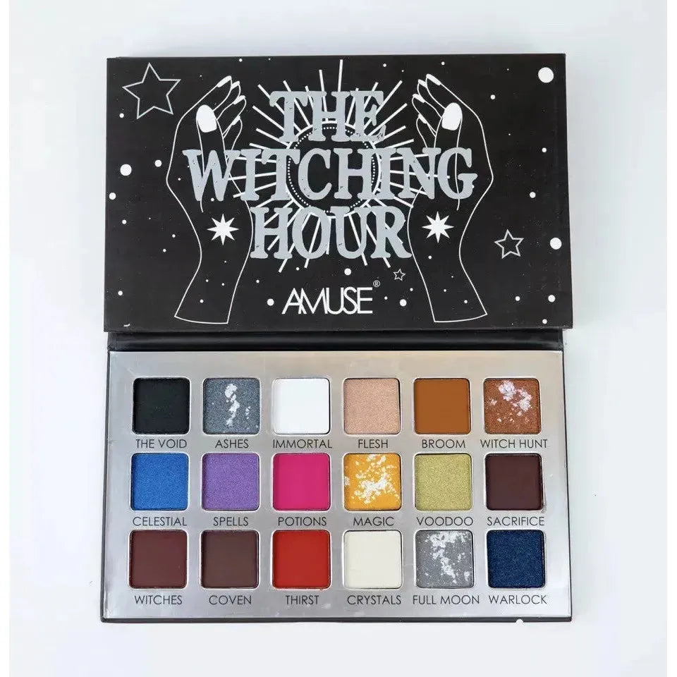 The Witching Hour Eyeshadow Palette – 18 Bold &amp; Witchy Shades by Amuse Cosmetics