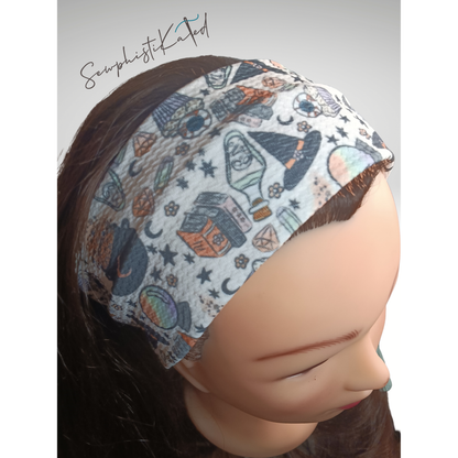 Witchy Headbands &amp; Scrunchies – Crystal Ball, Potion, Moon &amp; Star Hair Accessories