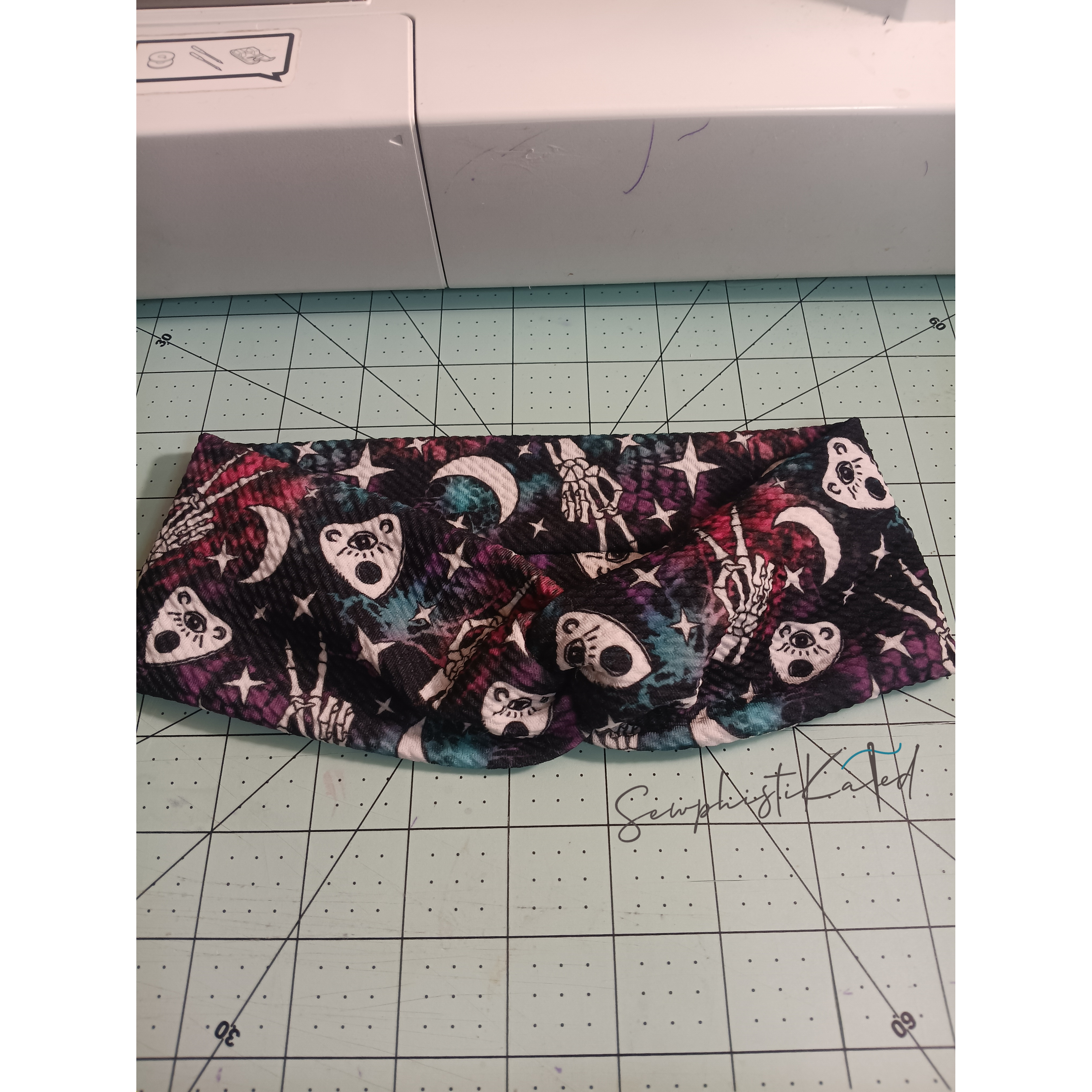 Witchy Planchette Headbands &amp; Scrunchies – Celestial Skeleton Hair Accessories (Purple, Black &amp; Teal)