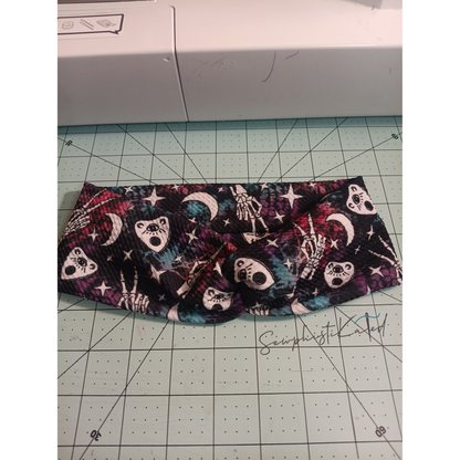 Witchy Planchette Headbands &amp; Scrunchies – Celestial Skeleton Hair Accessories (Purple, Black &amp; Teal)