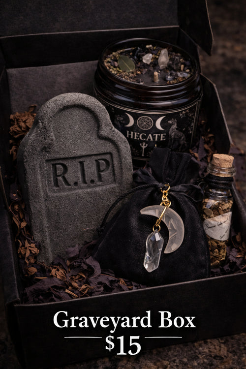 Goth Mystery Box – Intuitively Curated Witchcraft Bundle | Ritual Tools, Crystals, Dark Self Care