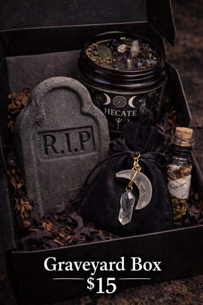 Goth Mystery Box – Intuitively Curated Witchcraft Bundle | Ritual Tools, Crystals, Dark Self Care