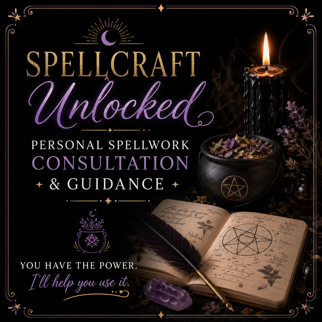 🖤 Spellcraft Unlocked: Personal Spellwork Consultation &amp; Guidance 🔮