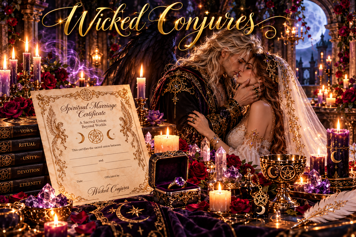 Spiritual Companion Marriage Ceremony | Spirit &amp; Living Entity Union | Personalized Sacred Vows, Spiritual Wedding Ritual &amp; Marriage Certificate